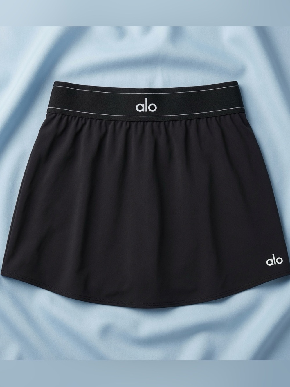 ALO Yoga Black Circle Skater Skirt